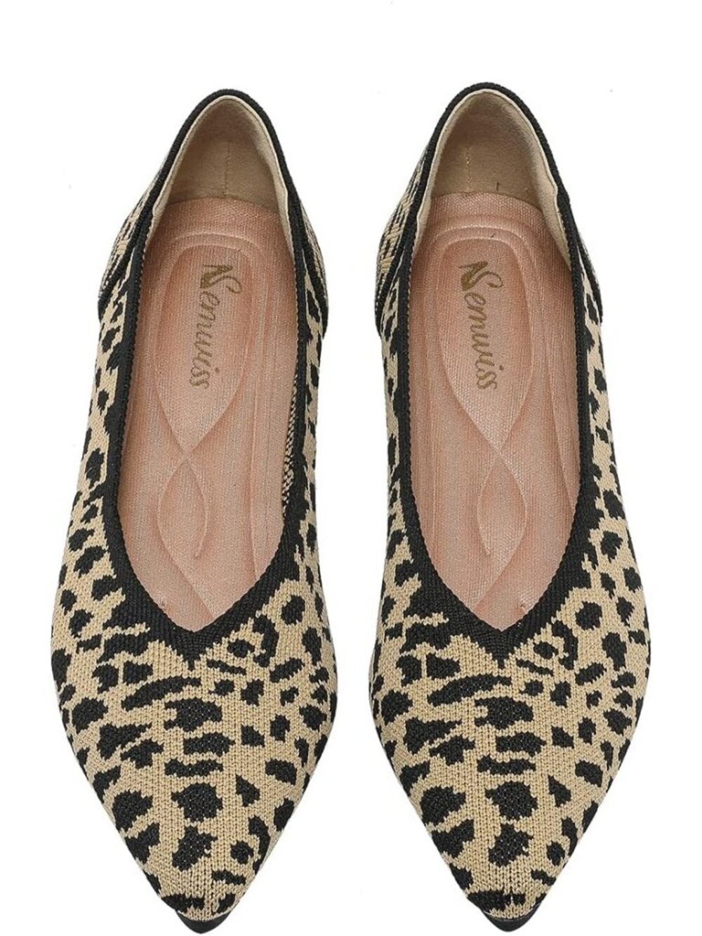 🆕Women's Leopard 1 Comfortable Pointed Toe Casual Breathable Dressy Ballet Flat